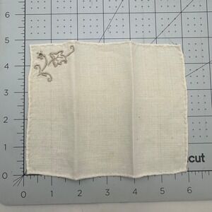 Set of 5 Vintage Embroidered Floral Hostess Cocktail Napkins